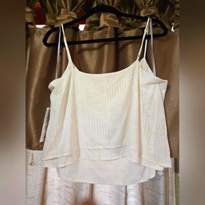 Athleta cream colored layered Cami size medium